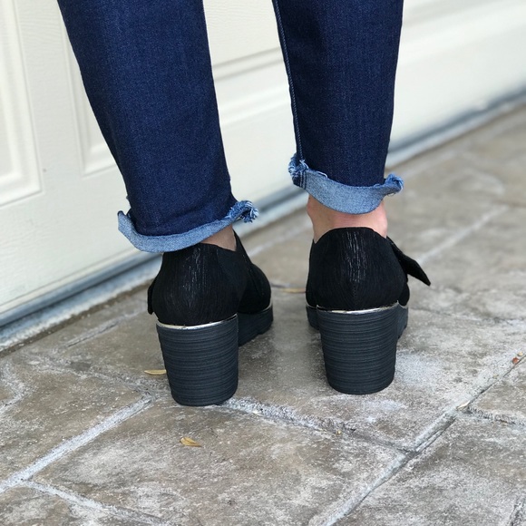 The Kanye Embossed Leather Panache Wedge Booties - Picture 3 of 8